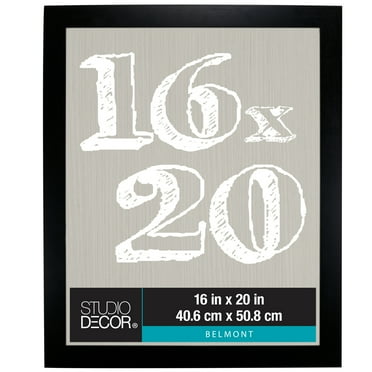 16" x 20" Black Belmont Picture Frame by Studio Décor - Includes Pre-attached Hanging Hardware - Horizontal or Vertical Display - 1 Pack