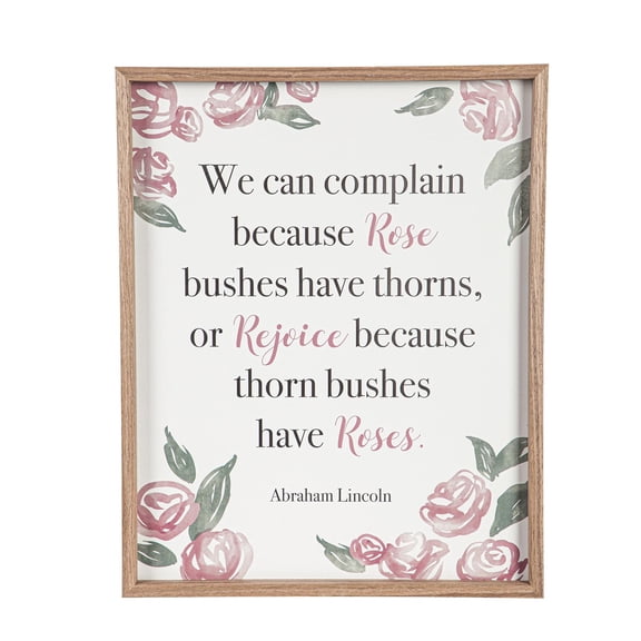 16" x 20" Framed Wood Wall Art, Roses