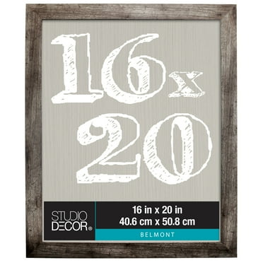 16" x 20" Gray Belmont Picture Frame by Studio Décor - Includes Pre-attached Hanging Hardware - Horizontal or Vertical - MDF - Bulk 4 Pack
