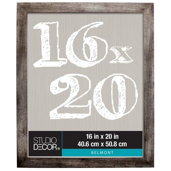Studio Decor 16" x 20" Gray Belmont Picture Frame - Includes Pre-attached Hanging Hardware, Horizontal or Vertical - MDF, Bulk 4 Pack