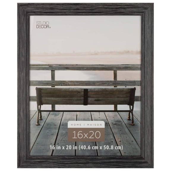 Studio Decor 16" x 20" Home Blue Wash Picture Frame - Includes Pre-attached Hanging Hardware, Horizontal or Vertical Display - 1 Pack