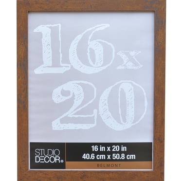 16" x 20" Honey Belmont Picture Frame by Studio Décor - Pre-attached Hanging Hardware - Horizontal or Vertical Display - MDF - Bulk 4 Pack