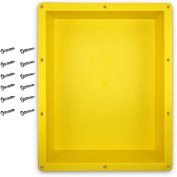 16" x 20" Single Shelf Recessed Shower Niche with Mounting Screws Included, Mounts Flush with 1/2" Backerboard, Ready to Tile, Easy to Install and