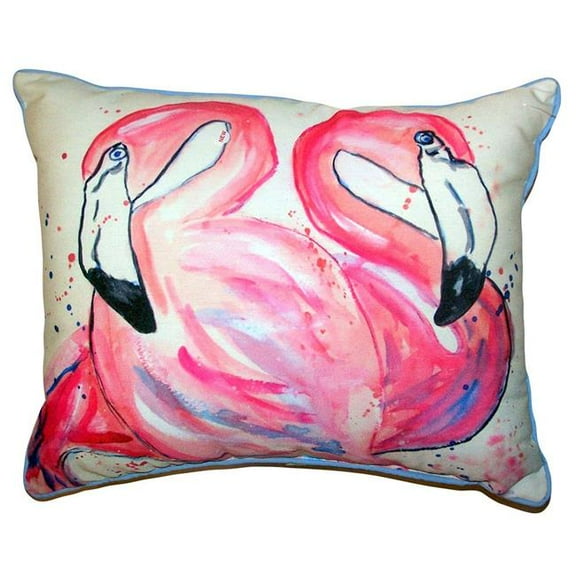 16 x 20 in. Betsys Flamingos Large Indoor & Outdoor Pillow