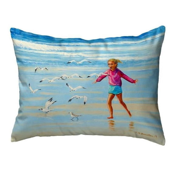 16 x 20 in. Chasing Gulls No Cord Pillow