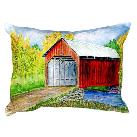 16 x 20 in. Dicks Covered Bridge No Cord Pillow