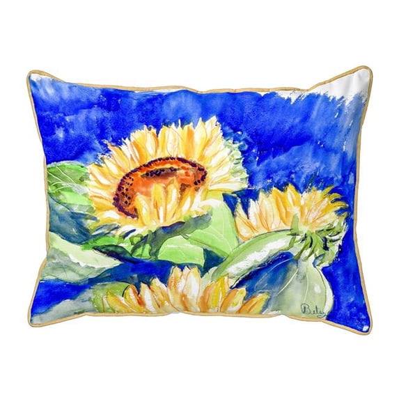 16 x 20 in. Gold Rising Sunflower Large Pillow