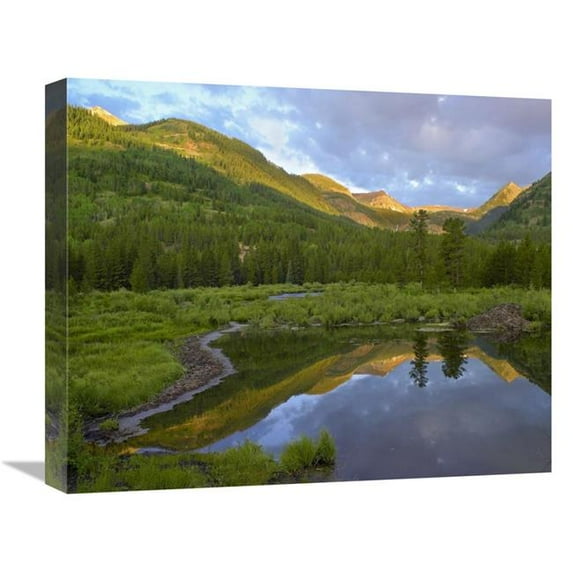 16 x 20 in. Pond & Boreal Forest, Ruby Range Near Crested Butte, Colorado Art Print - Tim Fitzharris