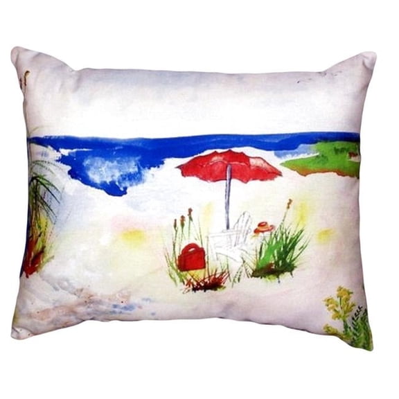 16 x 20 in. Red Beach Umbrella No Cord Pillow