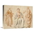thumbnail image 1 of 16 x 20 in. Studies of Three Women Art Print - Jean-Antoine Watteau, 1 of 1
