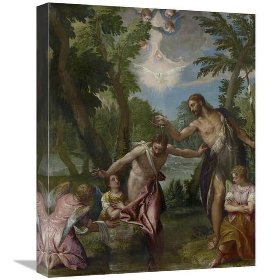 16 x 20 in. The Baptism of Christ Art Print - Paolo Veronese