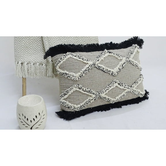 16"x 22" Tuffted Decorative Pillow for Living Room