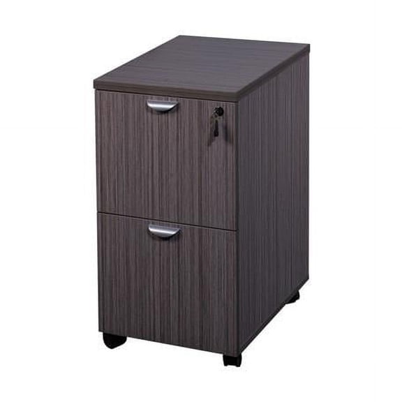 16 x 22 x 29.5 in. Mobile Pedestal, File & File Driftwood