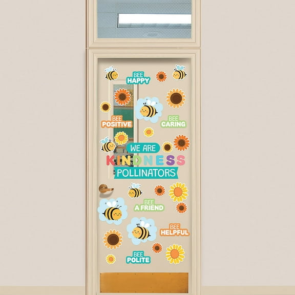 16" x 24 1/2" Bee-Themed Cardstock Classroom Door Decorating Set - 38 Pc.