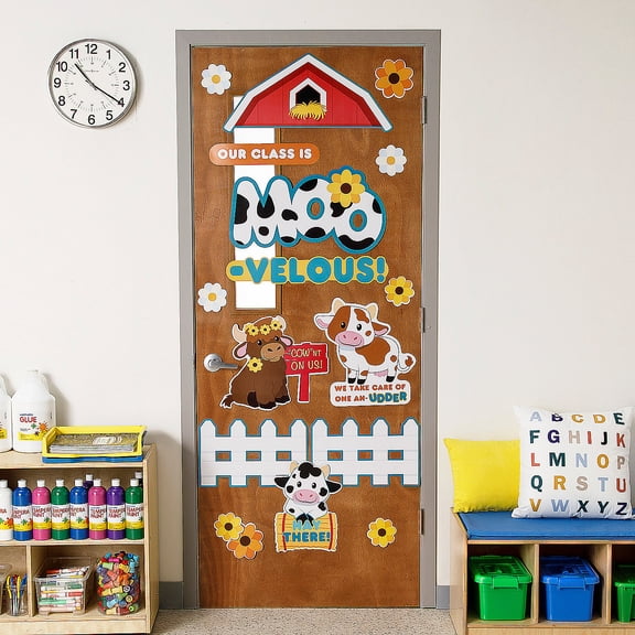 16" x 24 1/2" Cows Classroom Door Cardstock Decorating Kit - 5 Pc.