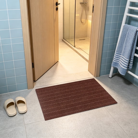 16" x 24" Front Door Mat Indoor Outdoor, Low Profile Welcome Doormat for Entrance, Waterproof All-Weather Entry Rug for High Traffic Area