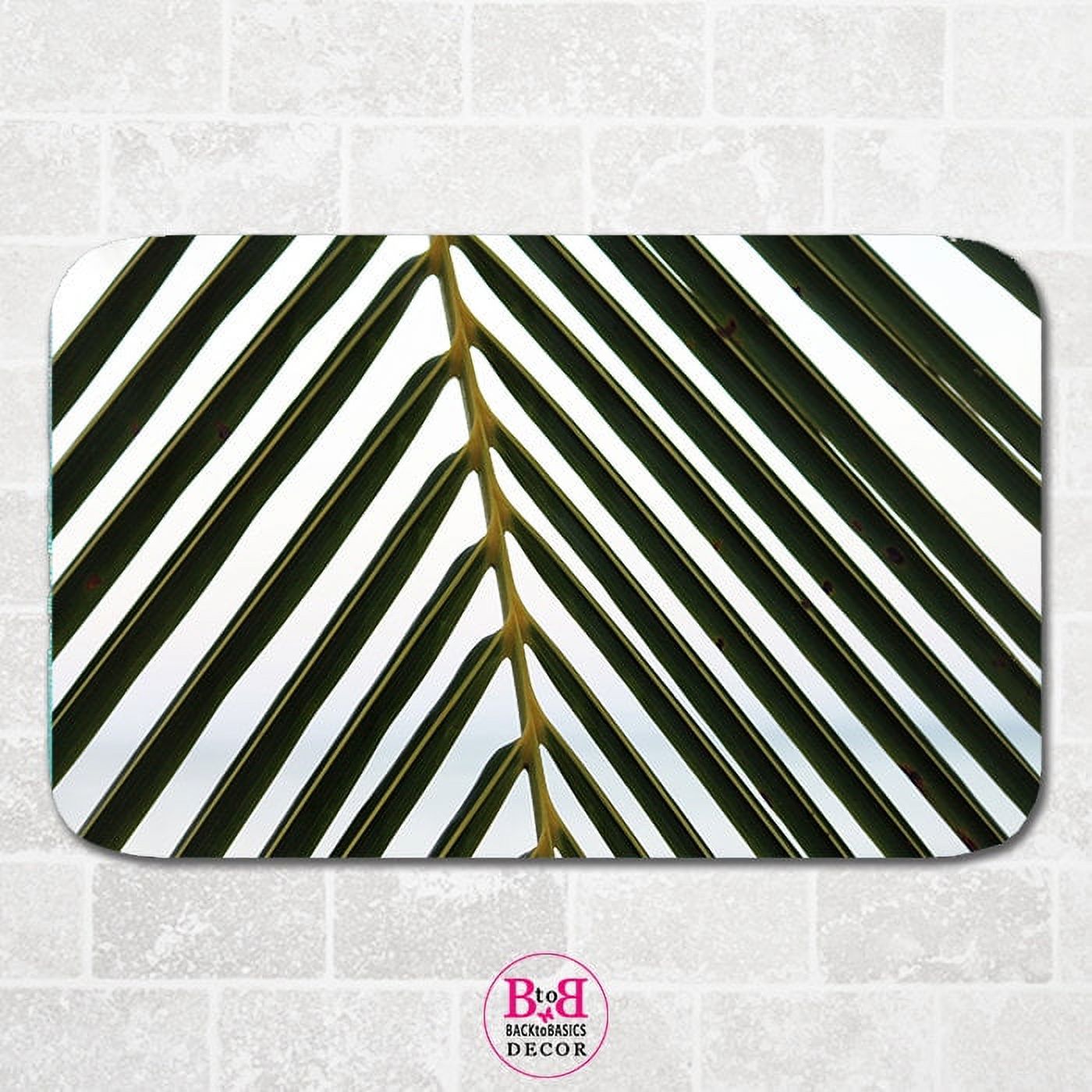 16" x 24" Palm Leaf Bath Mat, Palm Tree Decor, Beach Decor, Bathroom