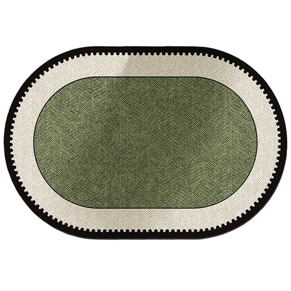 16" x 24" Scalloped Bathroom Rug, Quick-Dry Absorbent Diatomite Mat, Non-Slip Wavy Edge Floor Carpet for Kitchen, Laundry, Entryway, Easy Clean, 1 Rug