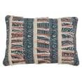 thumbnail image 1 of 16 x 24 in. Block Print Embroidered Down Filled Throw Pillow, Blue, 1 of 1
