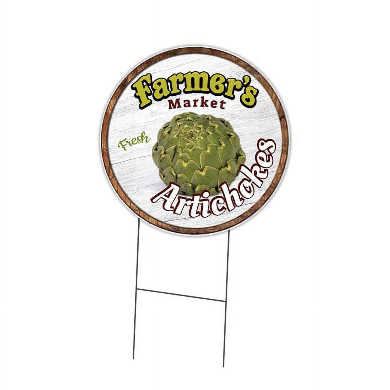 16 x 24 in. Corrugated Plastic Sign with Stakes Circular Farmers