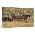 thumbnail image 1 of 16 x 24 in. Cowboys & A Cowgirl Riding Horses Through Field, Oregon Art Print - Konrad Wothe, 1 of 1