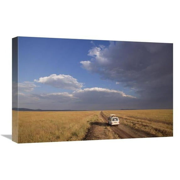 16 x 24 in. Ecotourists in the Serengeti Ecosystem, Kenya & Tanzania Border Art Print - Gerry Ellis
