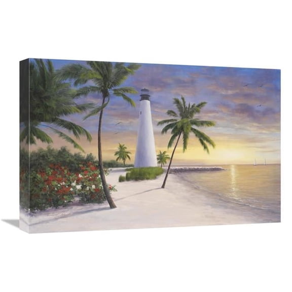 16 x 24 in. Lighthouse - Key Biscayne Art Print - Diane Romanello