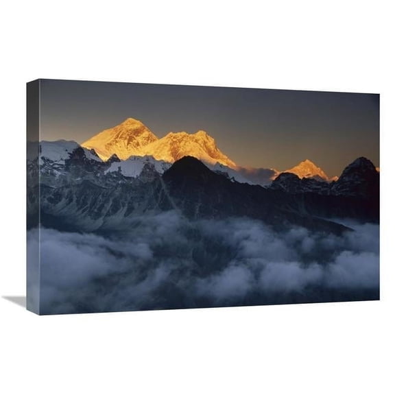 16 x 24 in. Mount Everest, Lhotse & Makalu in the Evening, From Gokyo Ri, Khumbu, Nepal Art Print - Colin Monteath