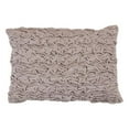 thumbnail image 1 of 16 x 24 in. Smocked Velvet Throw Pillow Cover, Grey, 1 of 1