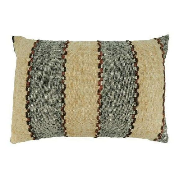 16 x 24 in. Striped Design Throw Pillow with Down Filling, Multi Color