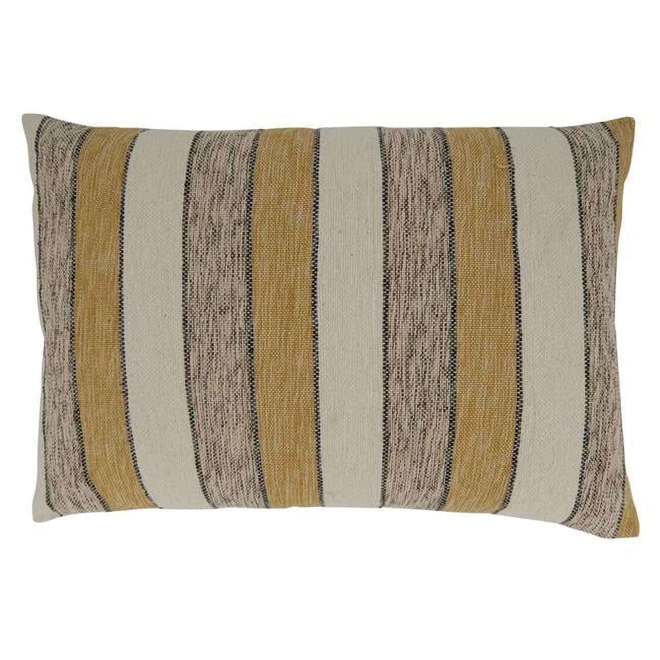 Bright Tones Wide Stripe 16"x24" Cotton Pillow Cover