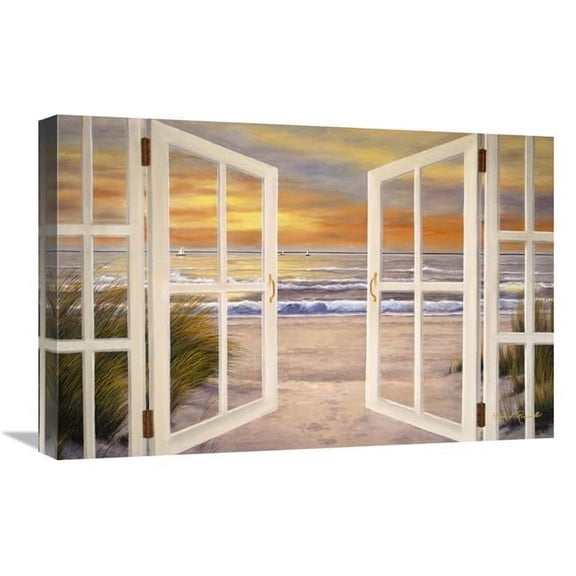 16 x 24 in. Sunset Beach Art Print - Diane Romanello