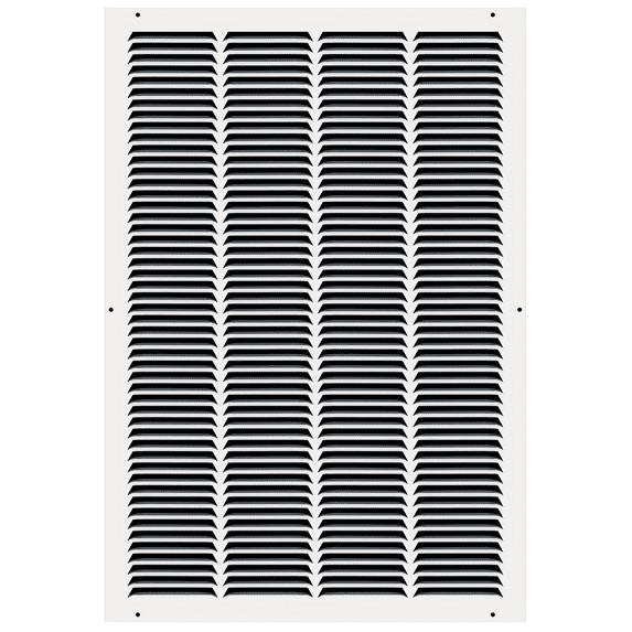 16" x 25" TruAire White Steel Wall Return Air Grille