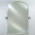 thumbnail image 1 of 16 x 25 in. Radiance Frameless Beveled Arch Top Mirror with Decorative Transitional Polished Chrome Tilt Brackets, 1 of 1