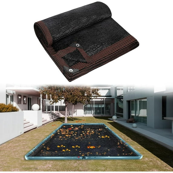 16 x 26FT Pool Leaf Net Cover- Thicken Rectangle Leaf Netting for Inground and Above Ground Swimming Pools Cover with Reinforced Gromments,Winter Above Ground Pool Screen Cover, Catching Leaves