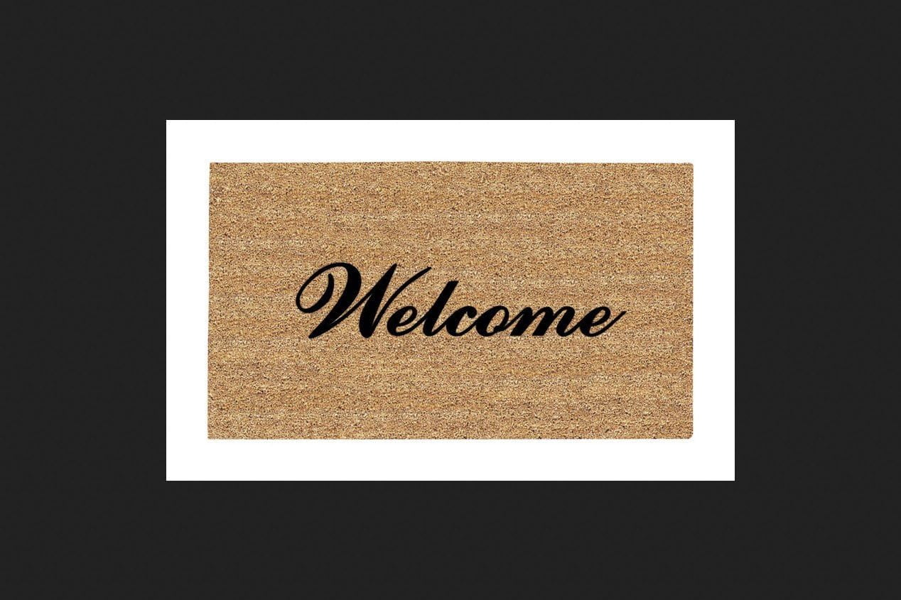 16 x 27 fancy welcome rectangular coco coir doormat walmart