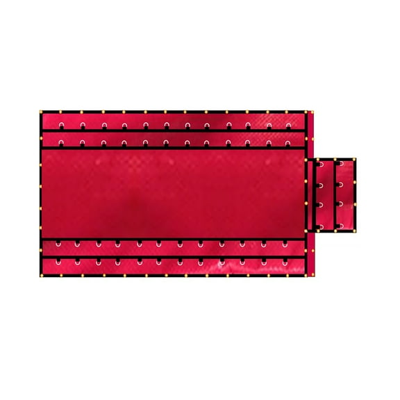 16' x 27' Flatbed Tarps Heavy Duty 18oz Steel Tarp with Flap - Red