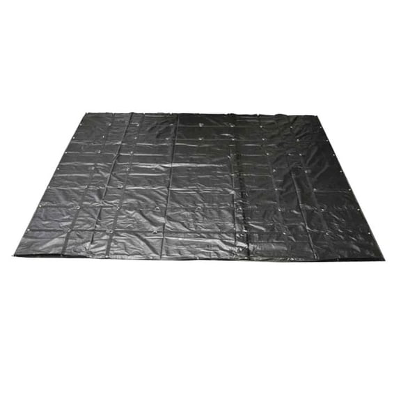 16' x 27' Flatbed Truck Tarps 18oz Steel Tarp - Black  Stainless Steel D-Rings