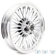16"x 3.5" Chrome Fat Spoke Rear Cast Wheel for Harley Dyna Softail Touring Bagger Road King Glide