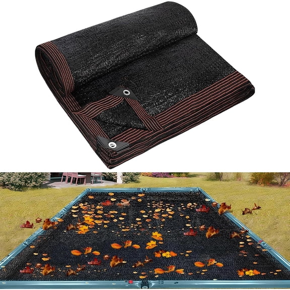16 x 32FT Pool Leaf Net Cover- Thicken Rectangle Leaf Netting for Inground and Above Ground Swimming Pools Cover with Reinforced Gromments,Winter Above Ground Pool Screen Cover, Catching Leaves