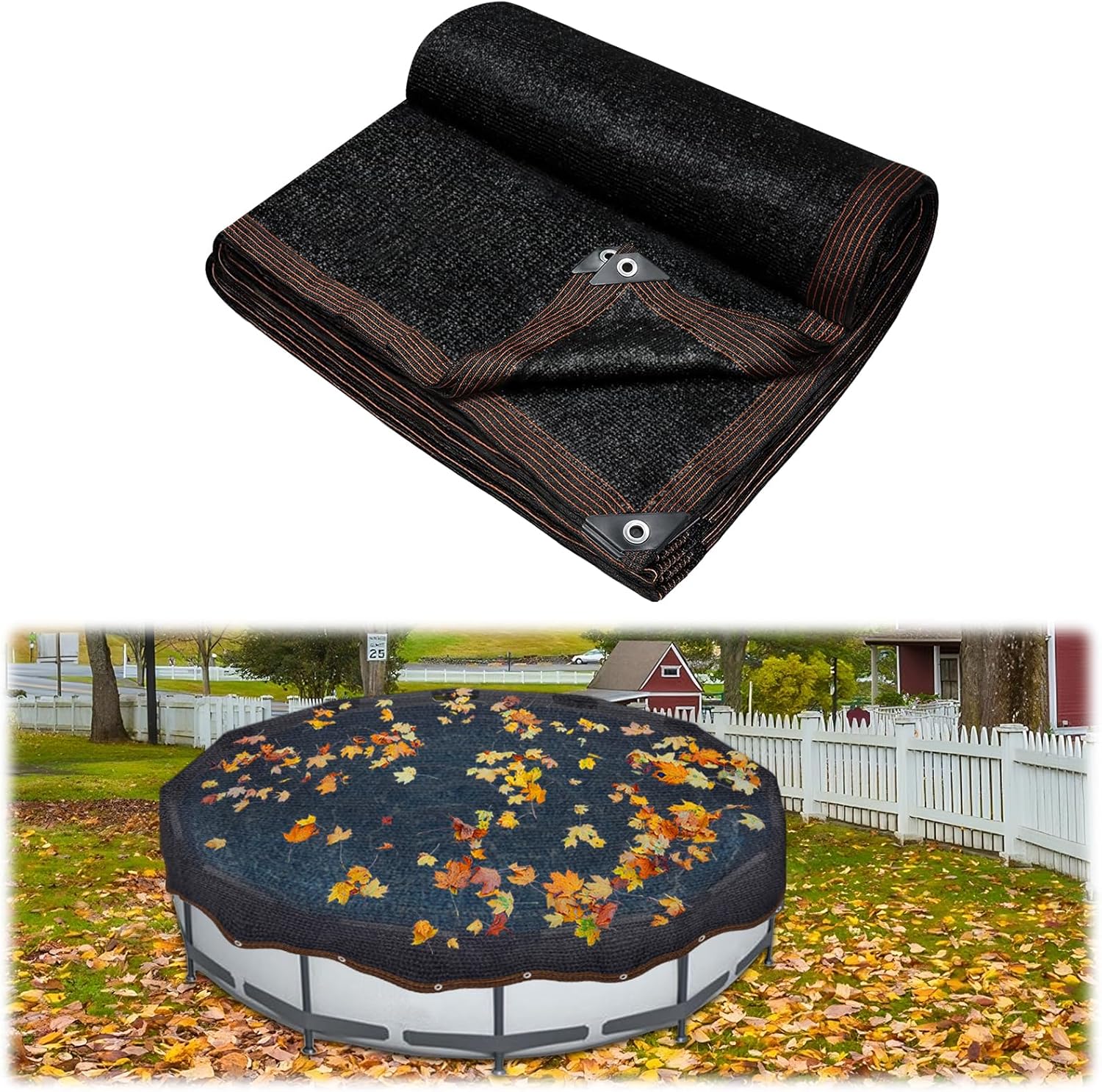 16 x 32ft Pool Leaf Net Cover Fine Mesh Pool Screen Cover, Rectangle Swimming Pool Leaf Cover