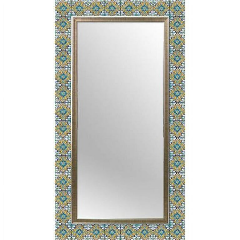 16 x 36 in. Flower Tile Framed Mirror Walmart