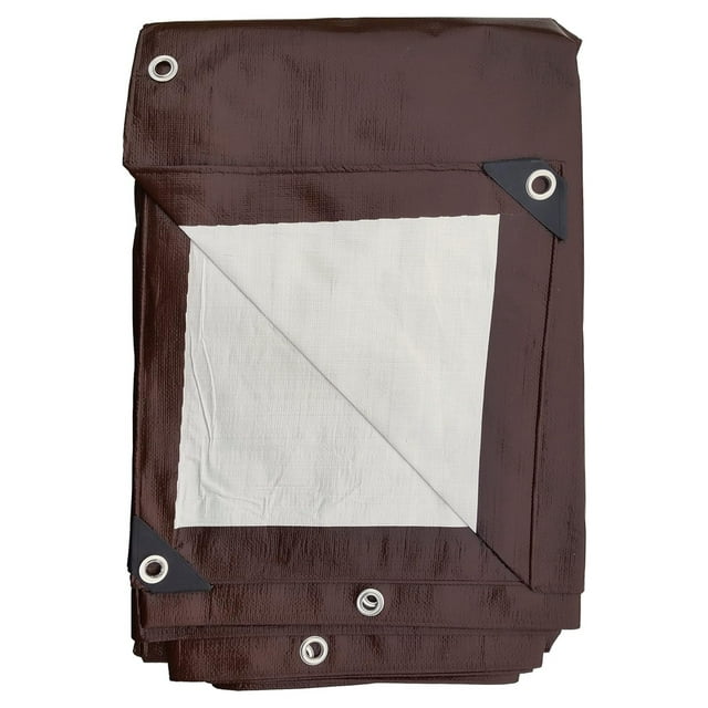16' x 40' Brown & White Reversible Heavy Duty Tarp