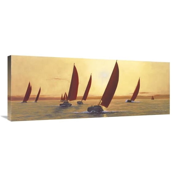 16 x 40 in. Sailing Sailing Art Print - Diane Romanello