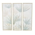 thumbnail image 1 of 16" x 47" Metallic Layered Leaf Palm Tree Framed Wall Art with Gold Foil Details, by DecMode (3 Count), 1 of 6
