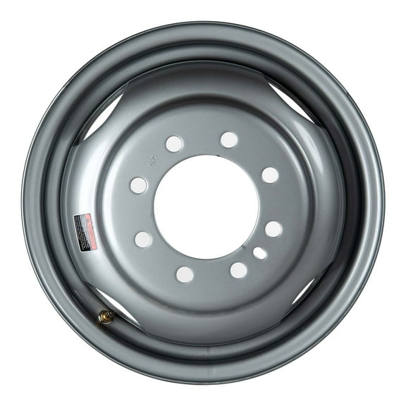 16" x 6" - 8 Lug Silver Mod Solid Steel Dually Trailer Wheel Rim - 8 x 6.5" Bolt Pattern