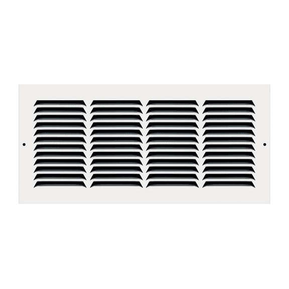 16" x 6" TruAire White Steel Wall Return Air Grille