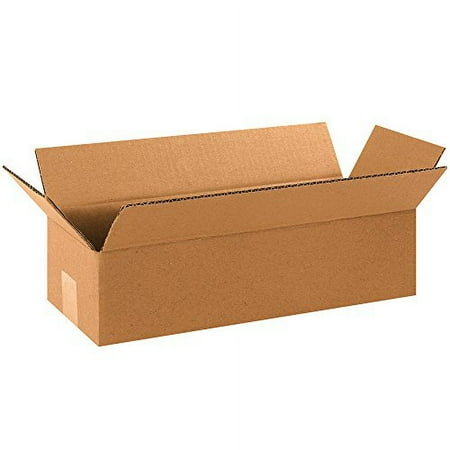 Aviditi 1664 Long Corrugated Cardboard Box 16" L x 6" W x 4" H, Kraft, for Shipping, Packing and Moving (Pack of 25)
