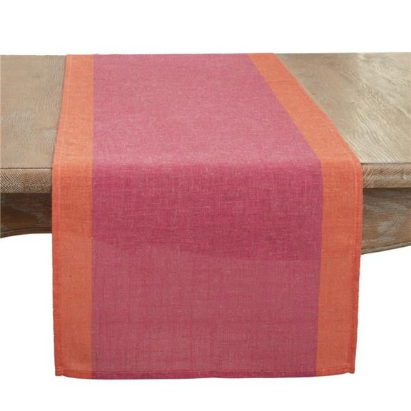 16 x 72 in. Color-Blocked Edge Table Runner, Fuchsia