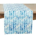 thumbnail image 1 of 16 x 72 in. Watercolor Chevron Design Oblong Table Runner, Blue, 1 of 1